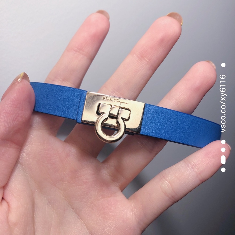 Authentic Salvatore ferragamo leather bracelet